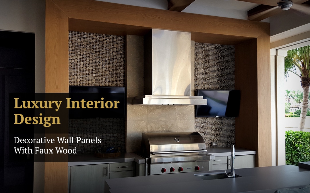 Luxury Interior Design: Decorative Wall Panels With Faux Wood