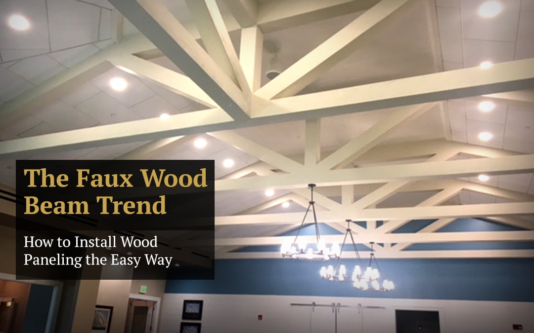 The Faux Wood Beam Trend: How to Install Wood Paneling the Easy Way