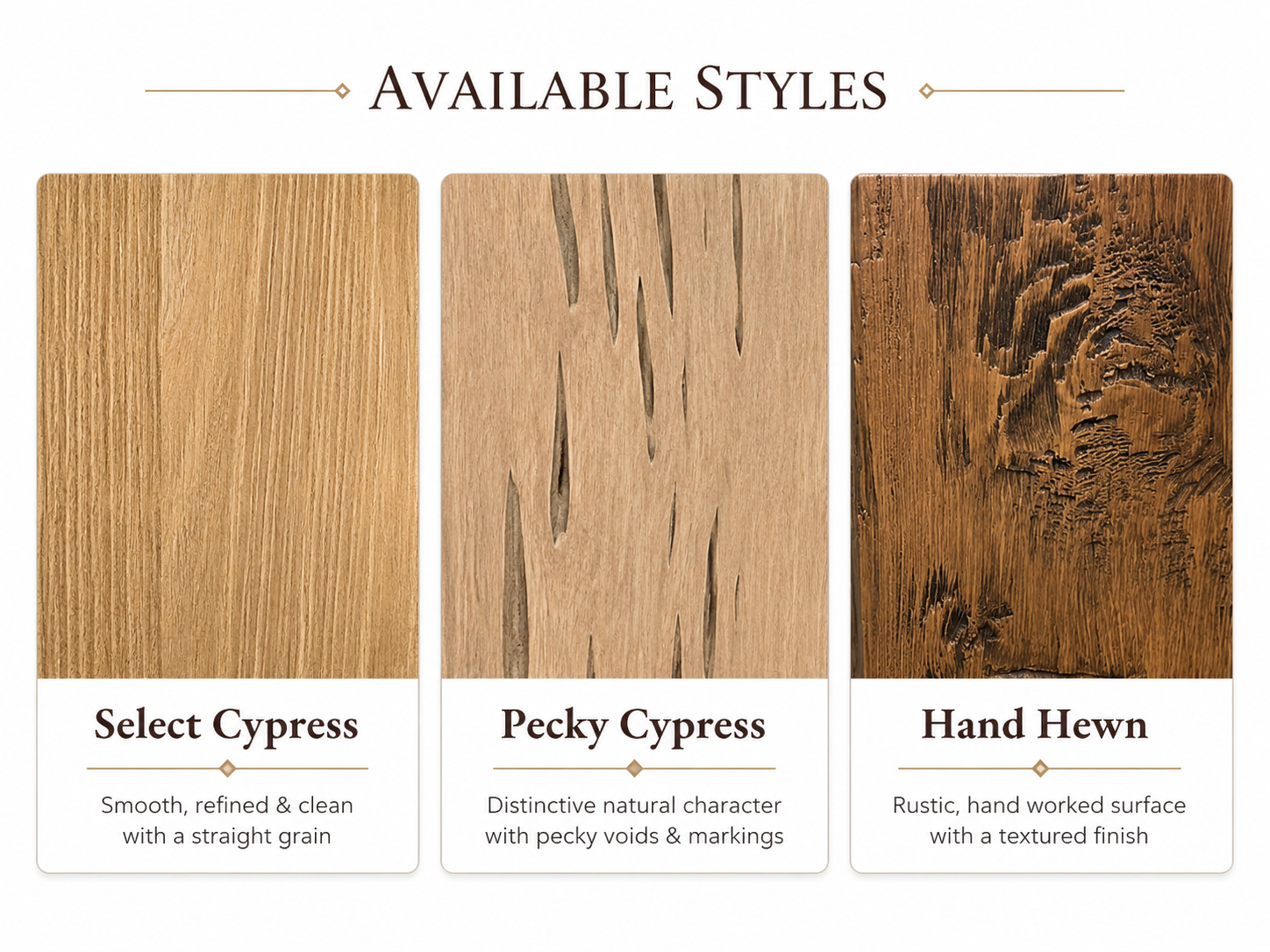 Diamond Resin Products Available Styles
