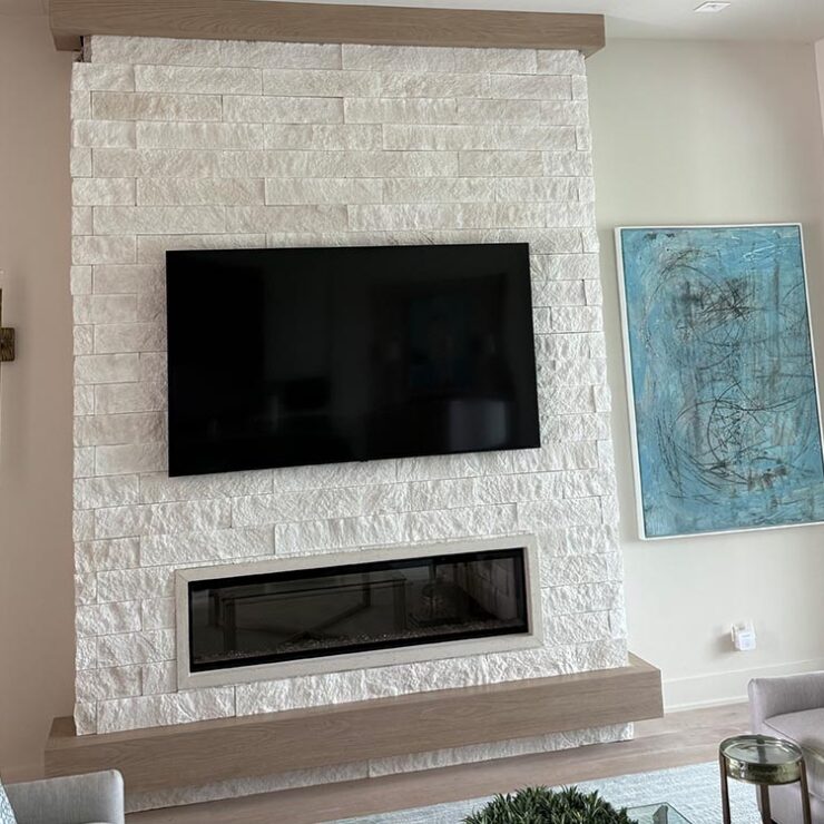 Fireplace mantel from Diamond Resin Products